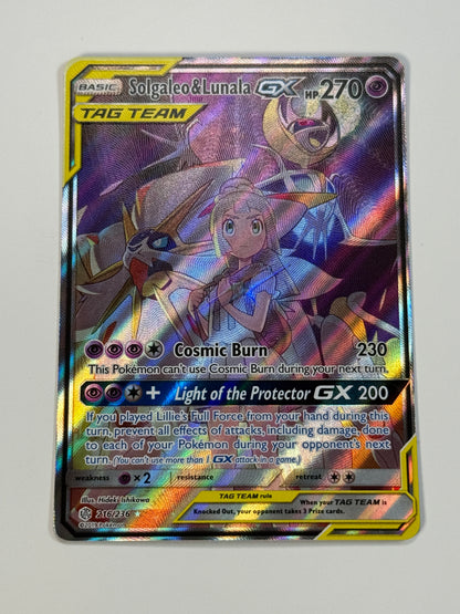 Damaged - Solgaleo & Lunala GX (Full Art) - 216/236 - SM - Cosmic Eclipse (SM12) -