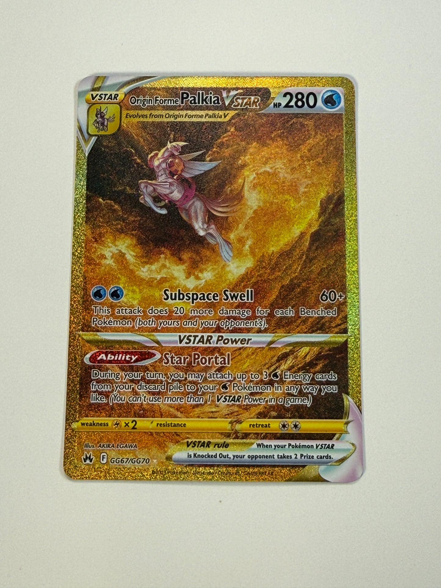 Read Description - Origin Forme Palkia VSTAR (Secret) - GG67/GG70 - SWSH: Crown Zenith: Galarian Gallery (CRZ:GG)