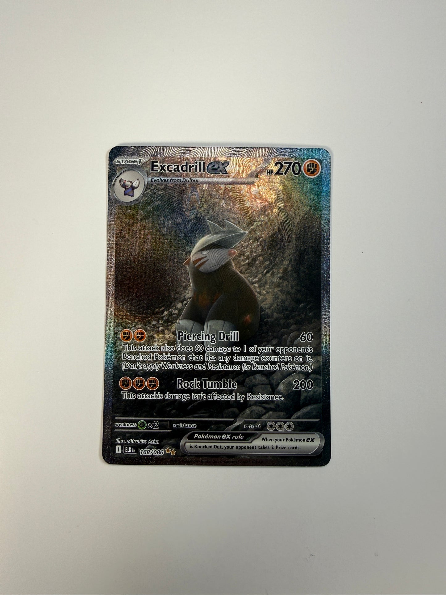 Near Mint - Excadrill ex - 168/086 - SV: Black Bolt (BLK)